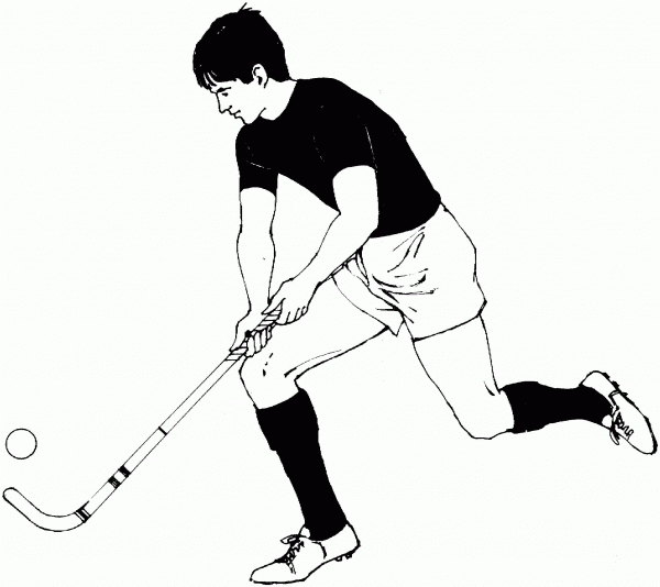 Field Hockey coloring page image