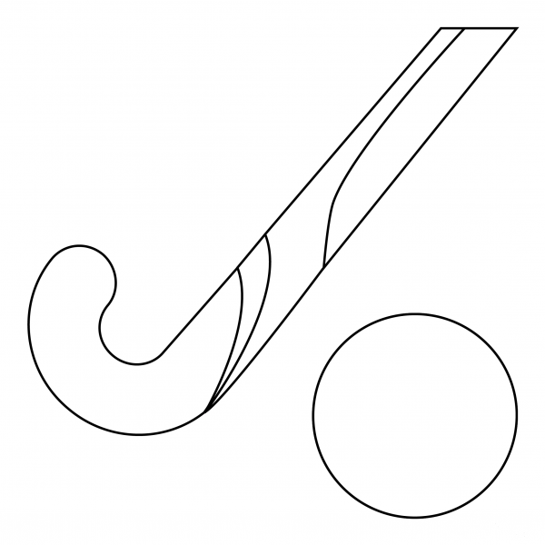 Field Hockey coloring page image
