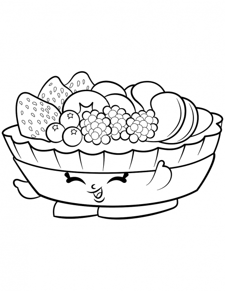 Fifi Fruit Tart Shopkin coloring page image