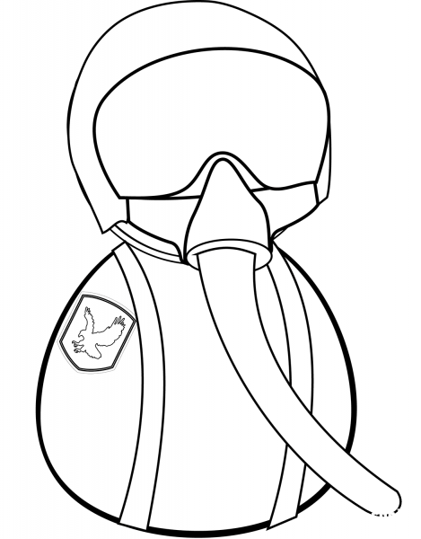 Fighter Pilot coloring page image