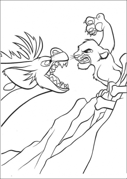 Fighting  coloring page image