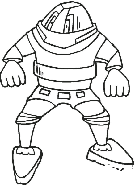 Fighting Robot  coloring page image
