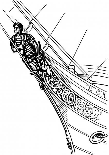 Figurehead coloring page image