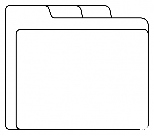 File Folder Emoji coloring page image