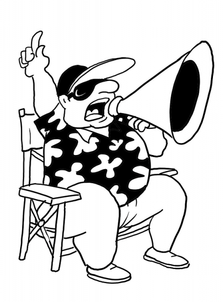 Film Director Is At Work  coloring page image