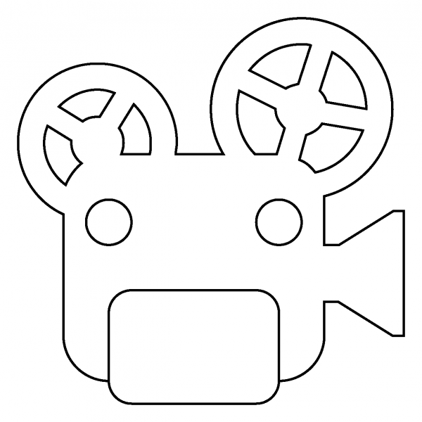 Film Projector Emoji coloring page image