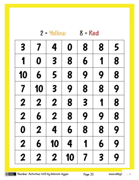 Find and color by number image
