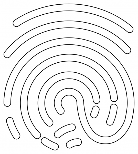 Fingerprint coloring page image