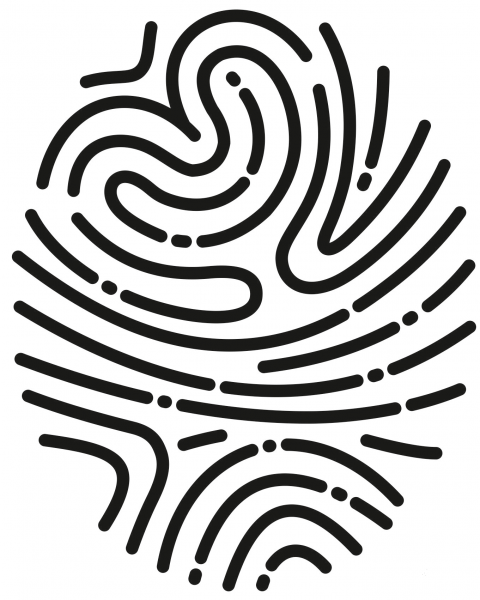 Fingerprint coloring page image
