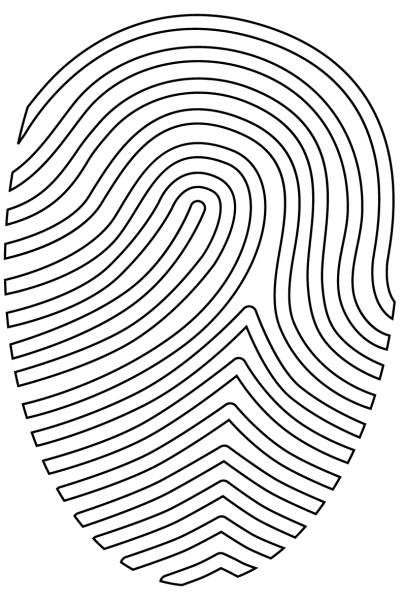 Fingerprint coloring page image