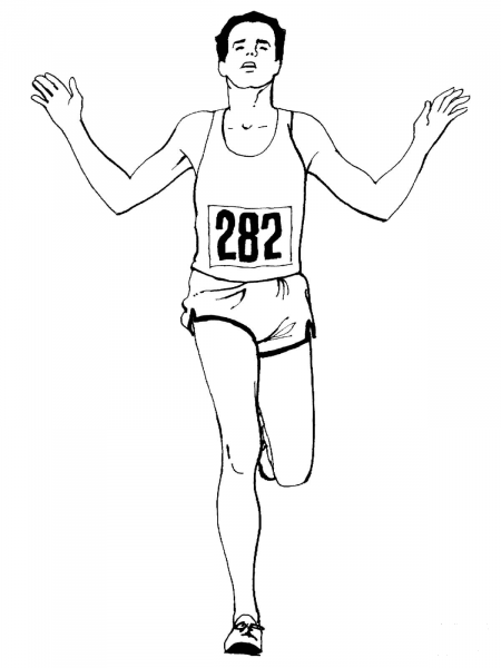 Finishing the Marathon coloring page image
