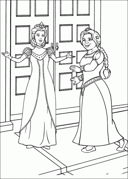 Fiona And The Queen  coloring page image