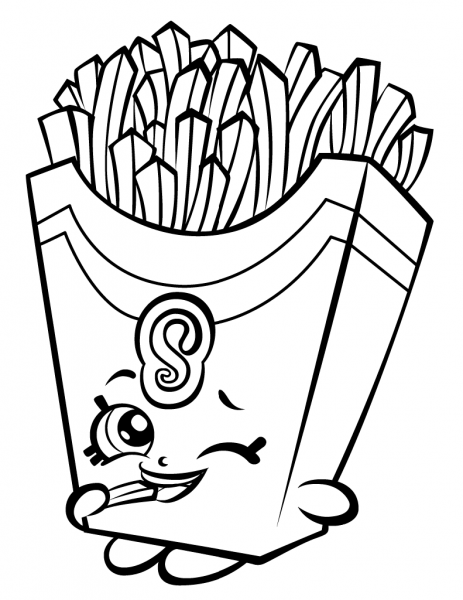 Fiona Fries Shopkin coloring page image