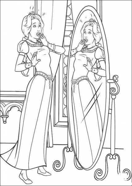 Fiona Princess coloring page image
