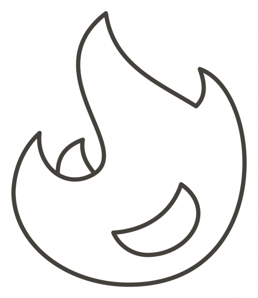 Fire coloring page image
