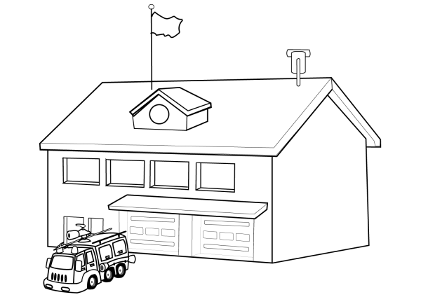 Fire Department coloring page image