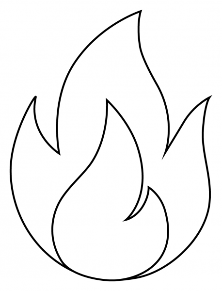 Fire Emoji coloring page image