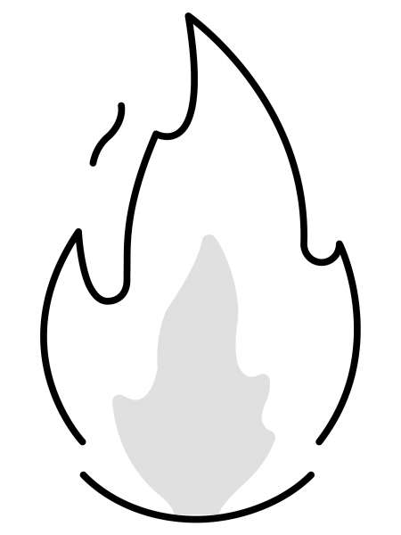 Fire Emoji coloring page image
