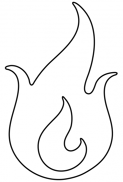 Fire Emoji coloring page image