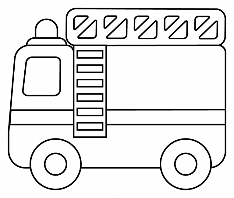 Fire Engine Emoji coloring page - ColouringPages