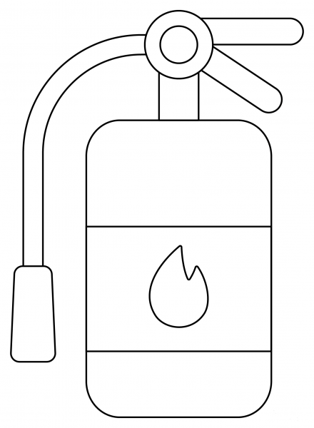 Fire Extinguisher coloring page image