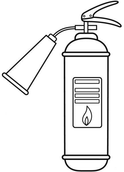 Fire Extinguisher coloring page image