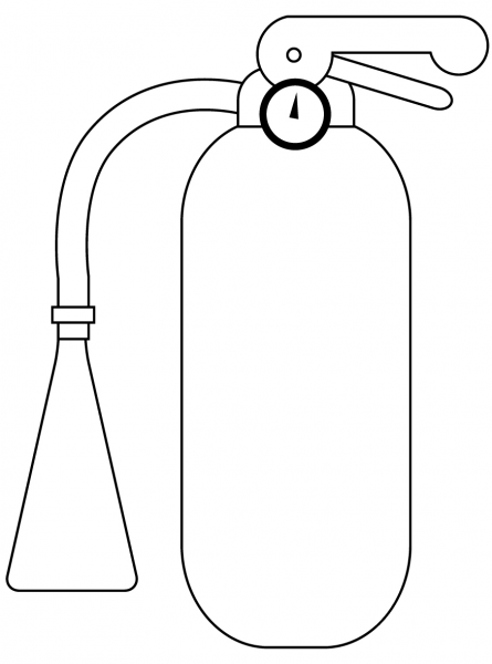 Fire Extinguisher coloring page image