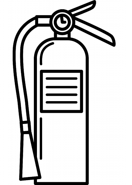 Fire Extinguisher coloring page image