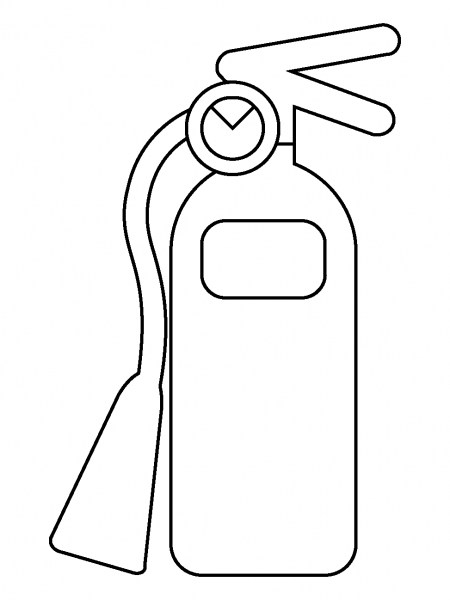 Fire Extinguisher Emoji coloring page image