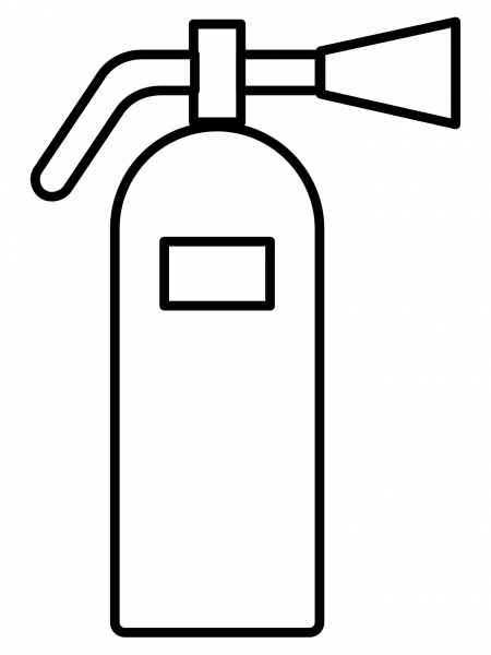 Fire Extinguisher Emoji coloring page image