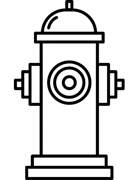 Fire Hydrant coloring page image