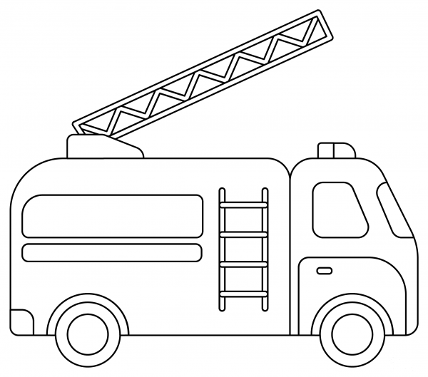 Fire Truck coloring page image