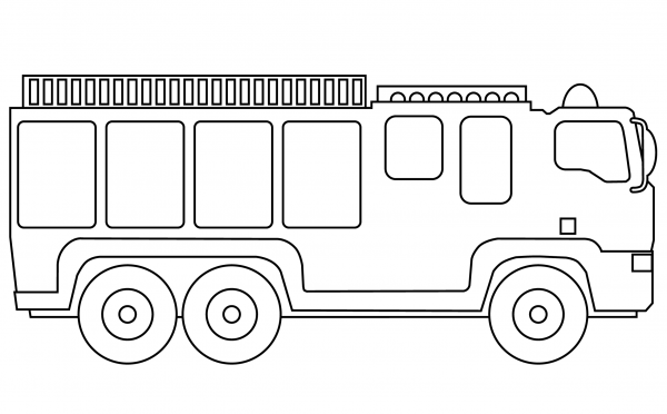 Fire Truck coloring page image