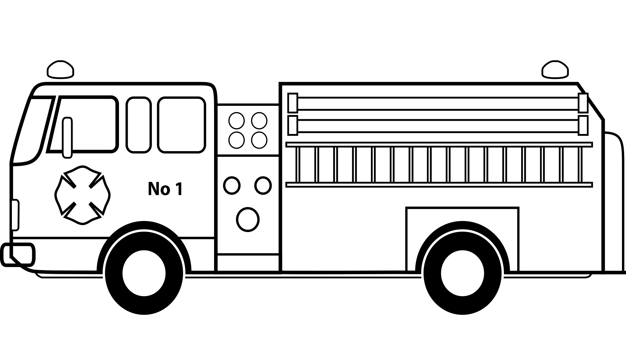 Fire Truck coloring page - ColouringPages