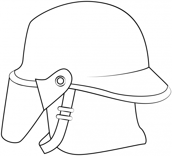 Firefighter Hat coloring page image