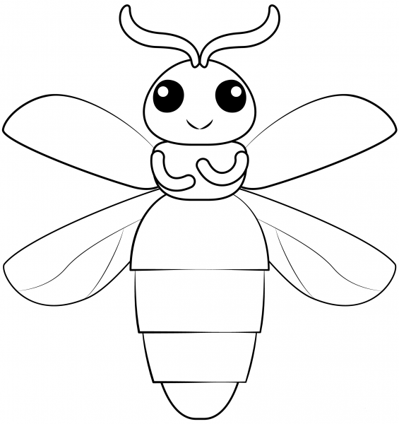 Firefly coloring page image