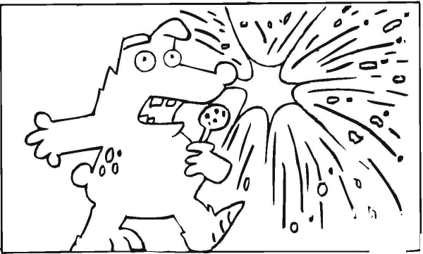 Fireworks  coloring page image
