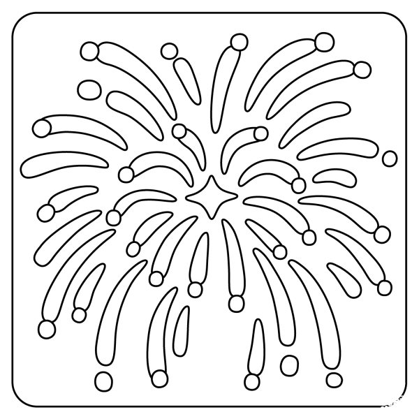 Fireworks Emoji coloring page image