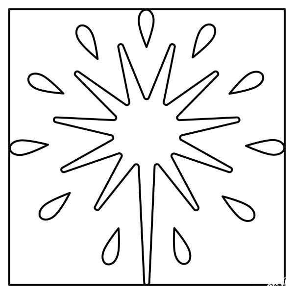 Fireworks Emoji coloring page image