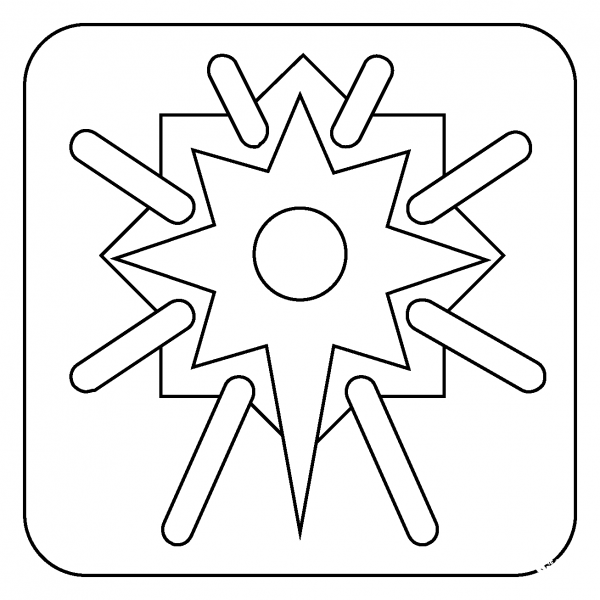 Fireworks Emoji coloring page image