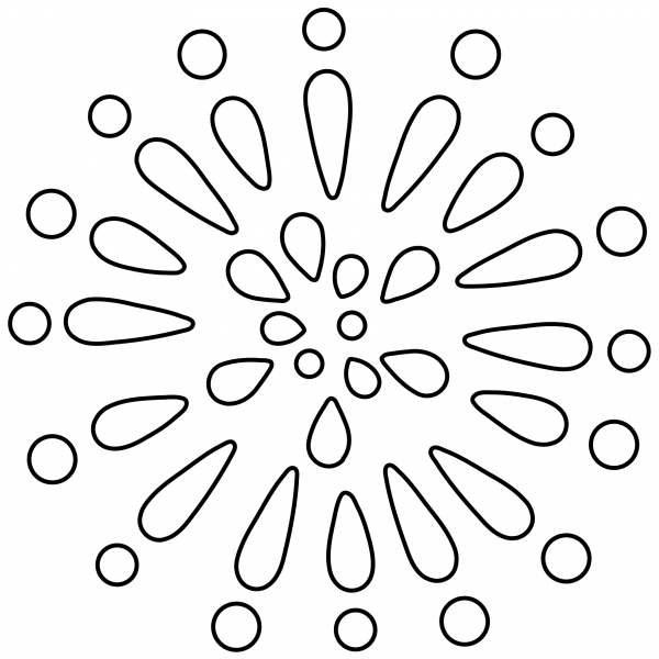 Fireworks Emoji coloring page image