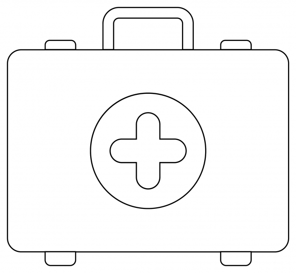 First Aid Kit coloring page image