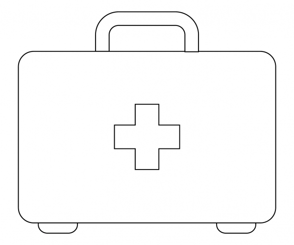 First Aid Kit coloring page image