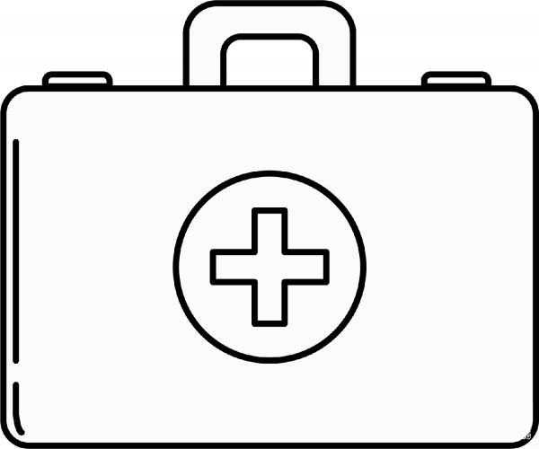 First Aid Kit coloring page image