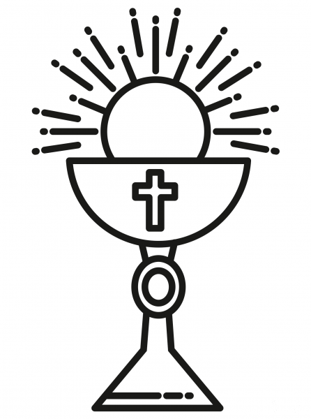 First Communion coloring page image