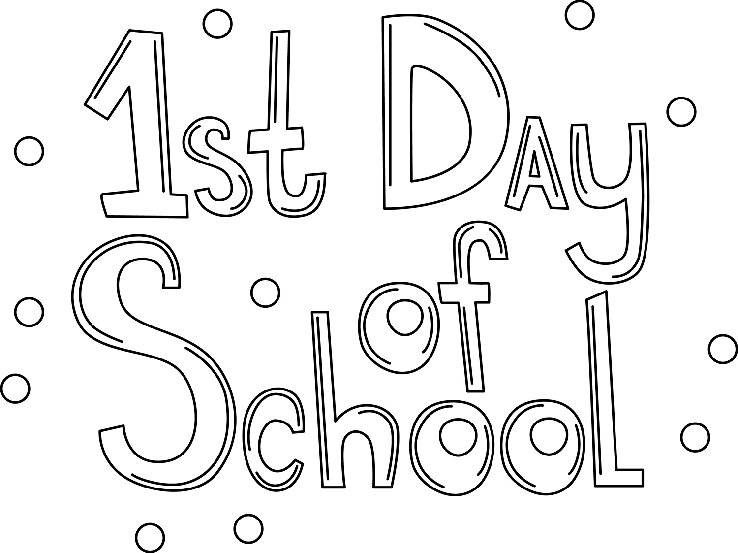 First Day Of School Coloring Page ColouringPages