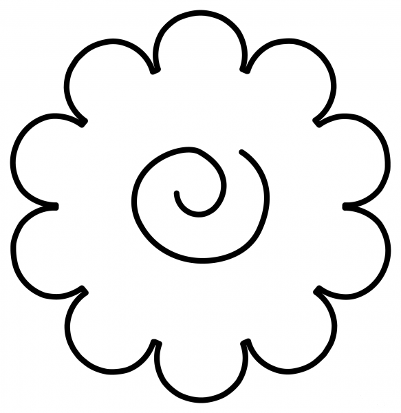 Fish Cake with Swirl Emoji coloring page image