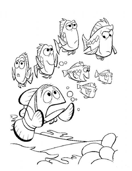 Fish don’t talk coloring page image