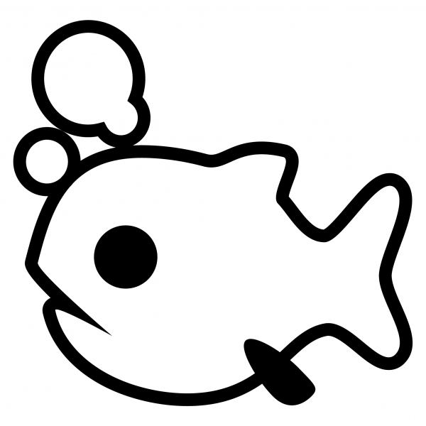 Fish Emoji coloring page image