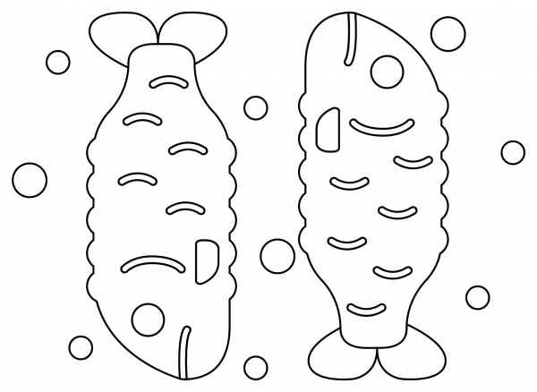 Fish Fry coloring page image